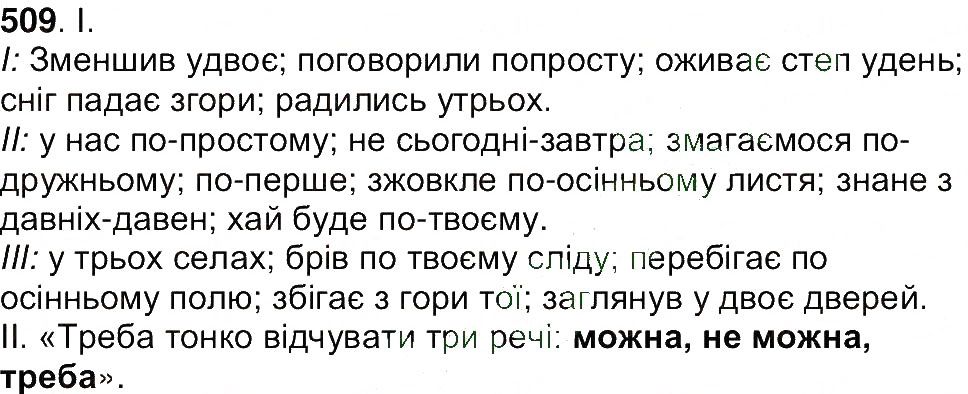 Вправа 509 українська мова 7 клас Ющук 2015