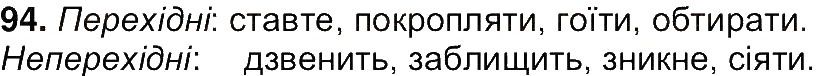 Вправа 94 українська мова 7 клас Ющук 2015