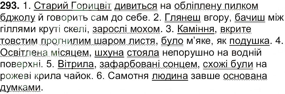 Вправа 293 українська мова 7 клас Ющук 2015