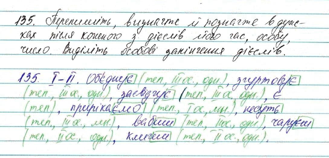 Вправа 135 українська мова 7 клас Глазова 2015