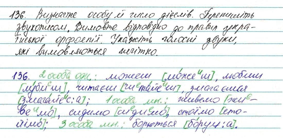 Вправа 136 українська мова 7 клас Глазова 2015