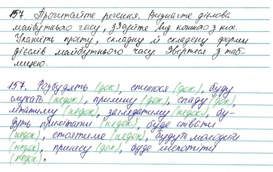 Вправа 157 українська мова 7 клас Глазова 2015