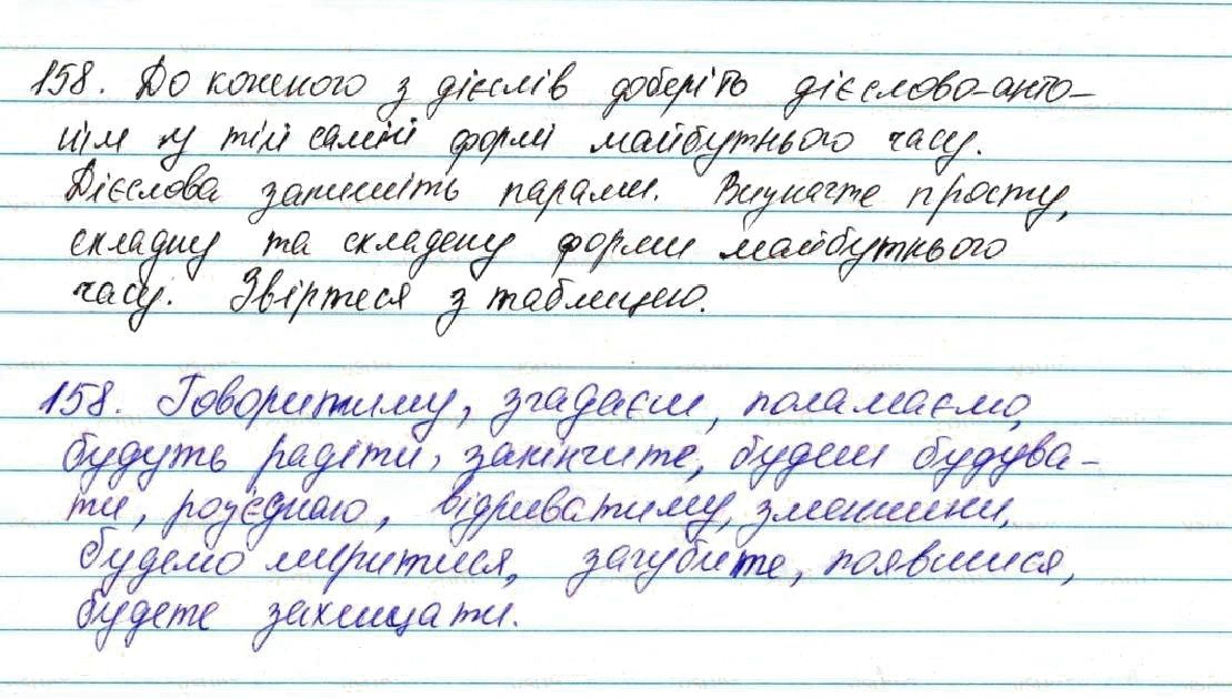 Вправа 158 українська мова 7 клас Глазова 2015