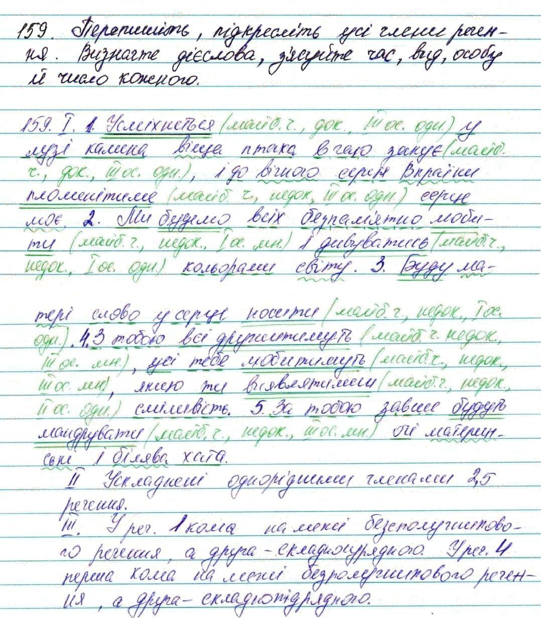 Вправа 159 українська мова 7 клас Глазова 2015 - Екстра ГДЗ