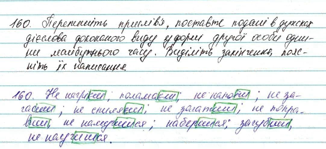 Вправа 160 українська мова 7 клас Глазова 2015
