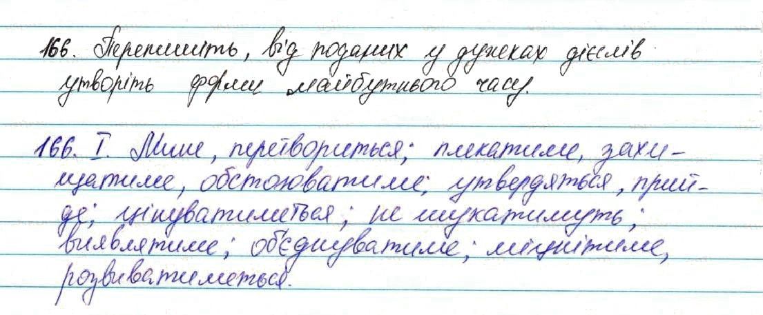 Вправа 166 українська мова 7 клас Глазова 2015
