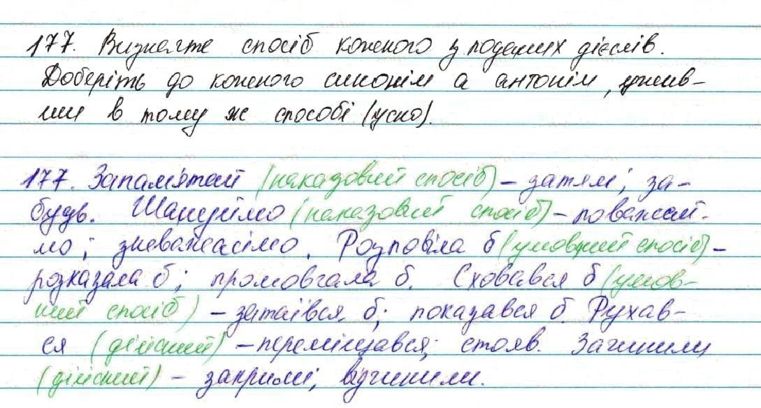 Вправа 177 українська мова 7 клас Глазова 2015