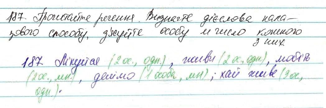 Вправа 187 українська мова 7 клас Глазова 2015