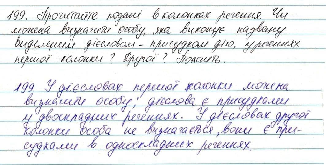 Вправа 199 українська мова 7 клас Глазова 2015