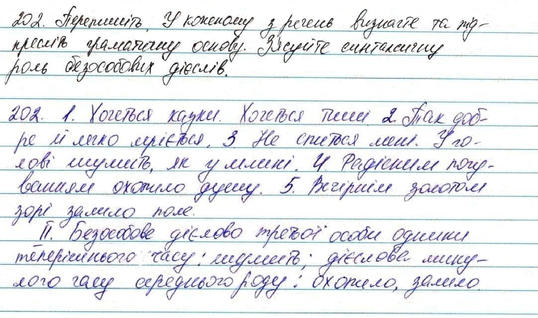 Вправа 202 українська мова 7 клас Глазова 2015