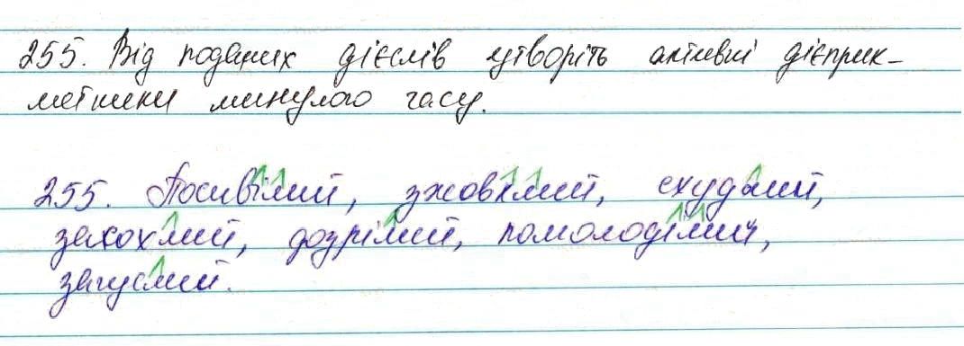 Вправа 255 українська мова 7 клас Глазова 2015