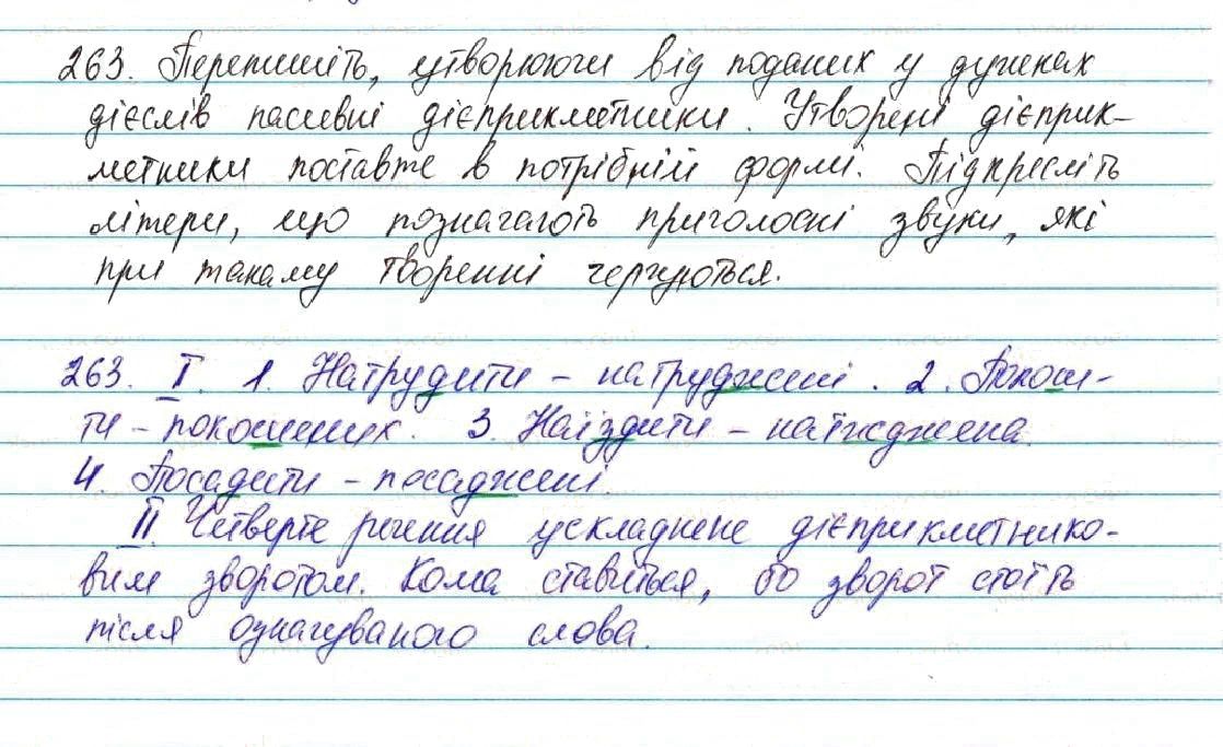 Вправа 263 українська мова 7 клас Глазова 2015