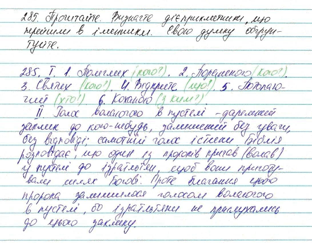 Вправа 285 українська мова 7 клас Глазова 2015