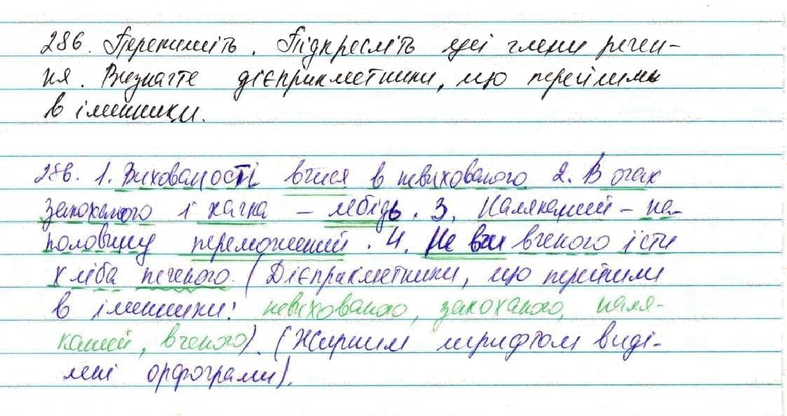 Вправа 286 українська мова 7 клас Глазова 2015