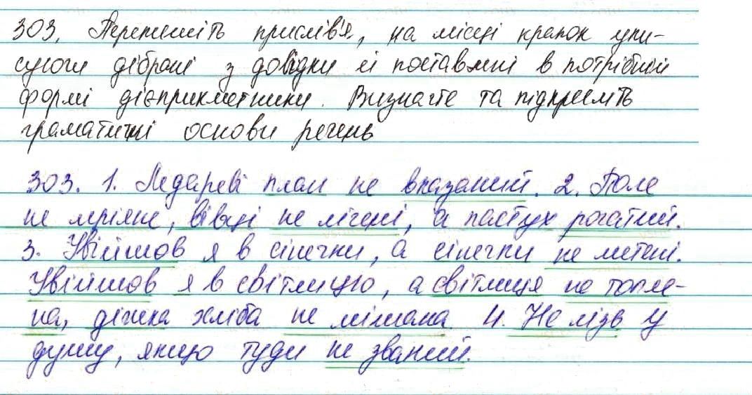 Вправа 303 українська мова 7 клас Глазова 2015