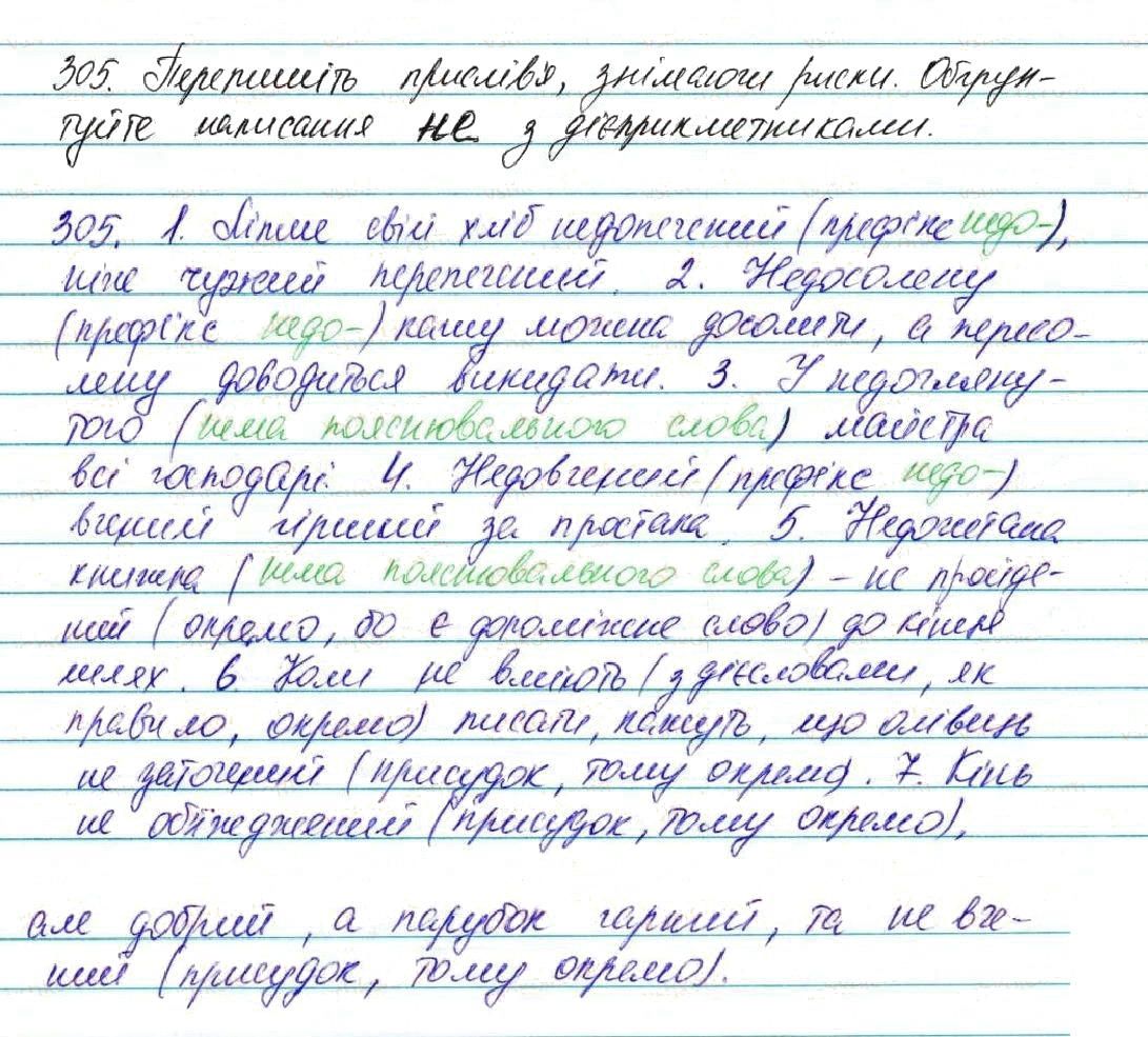 Вправа 305 українська мова 7 клас Глазова 2015 - Екстра ГДЗ