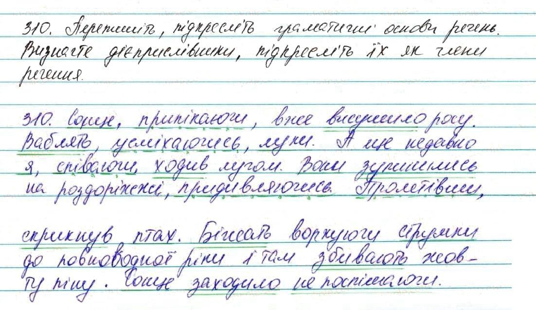 Вправа 310 українська мова 7 клас Глазова 2015