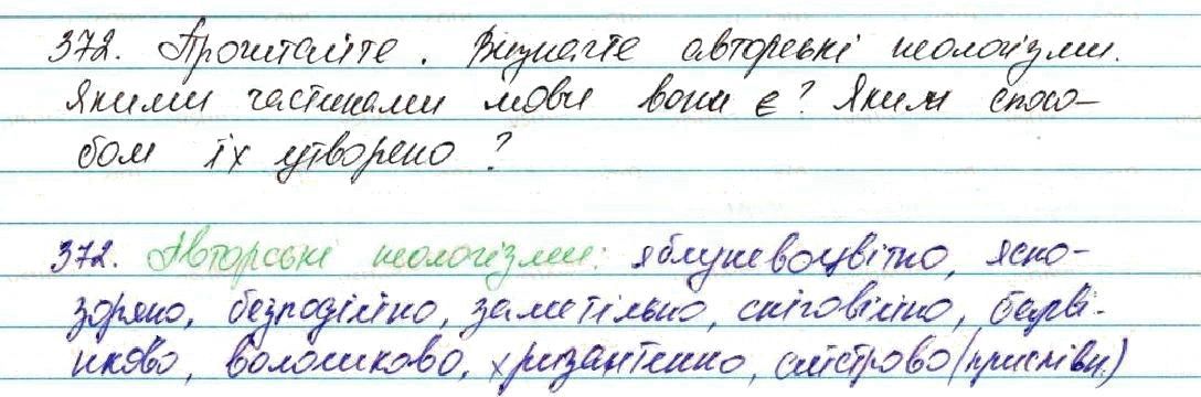 Вправа 372 українська мова 7 клас Глазова 2015
