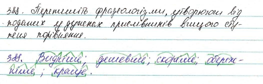 Вправа 388 українська мова 7 клас Глазова 2015
