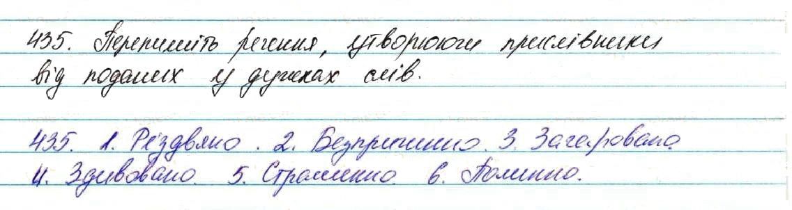 Вправа 435 українська мова 7 клас Глазова 2015