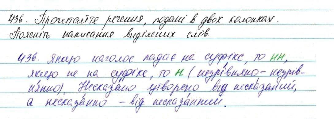 Вправа 436 українська мова 7 клас Глазова 2015