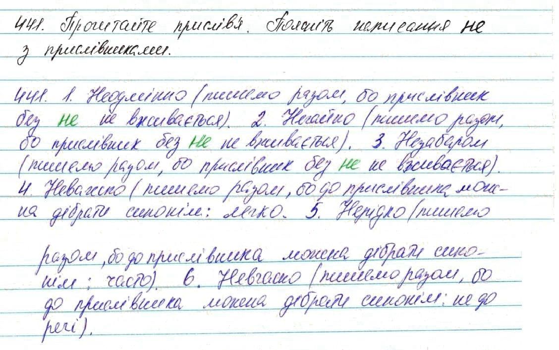Вправа 441 українська мова 7 клас Глазова 2015