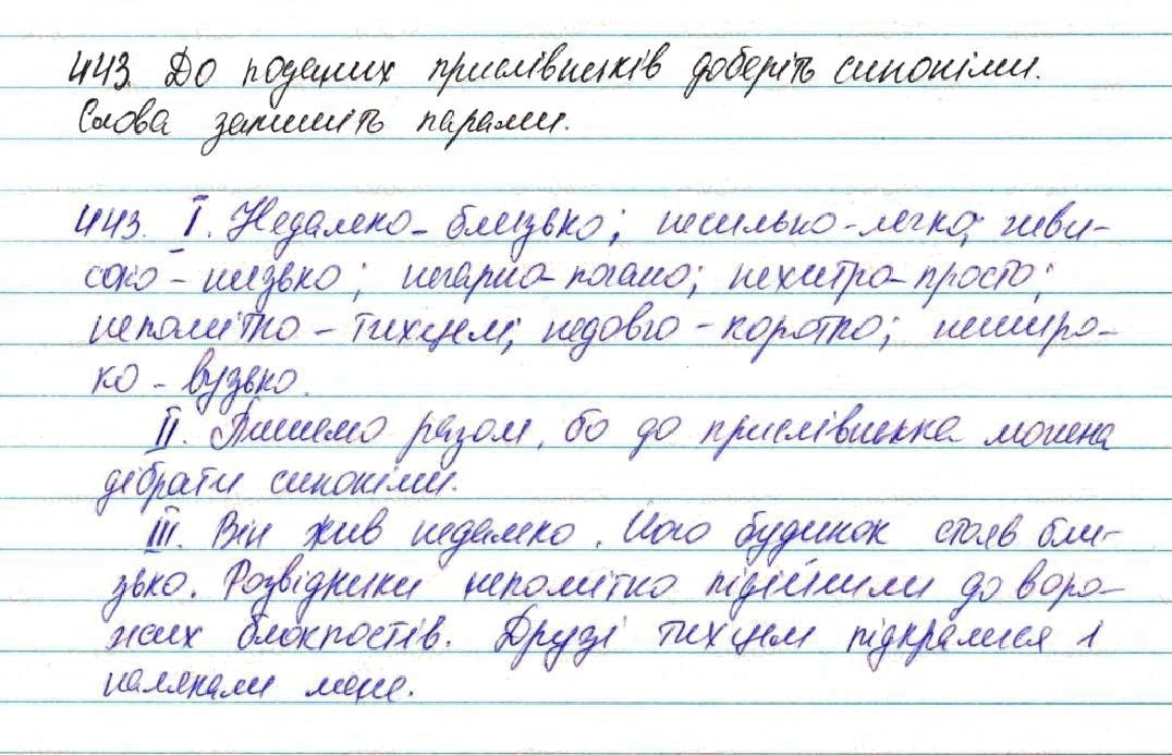 Вправа 443 українська мова 7 клас Глазова 2015