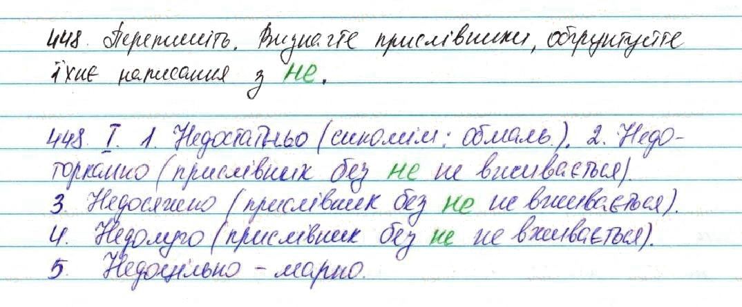 Вправа 448 українська мова 7 клас Глазова 2015
