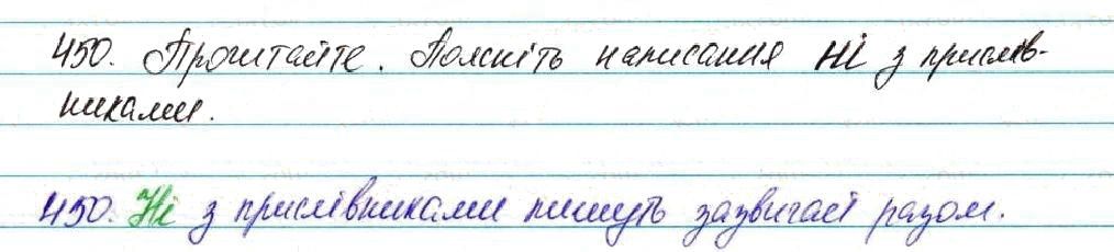 Вправа 450 українська мова 7 клас Глазова 2015