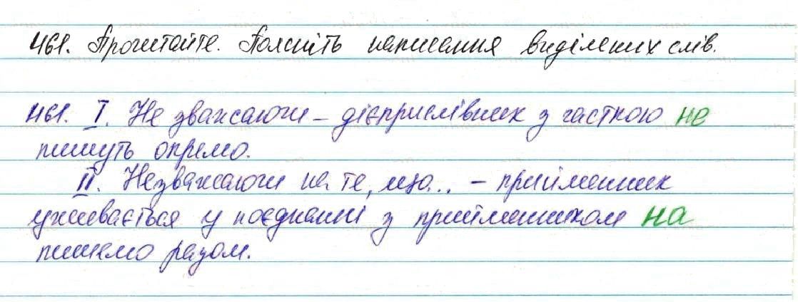 Вправа 461 українська мова 7 клас Глазова 2015