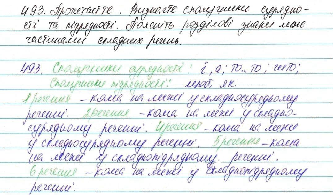 Вправа 493 українська мова 7 клас Глазова 2015