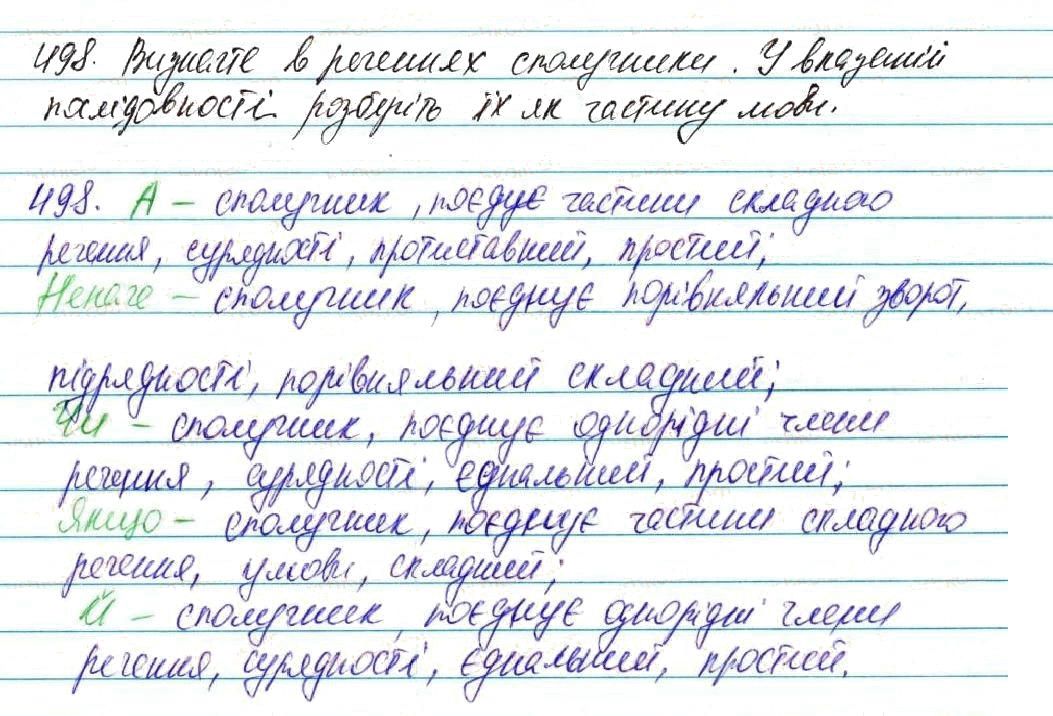 Вправа 498 українська мова 7 клас Глазова 2015