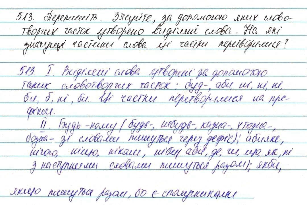 Вправа 513 українська мова 7 клас Глазова 2015