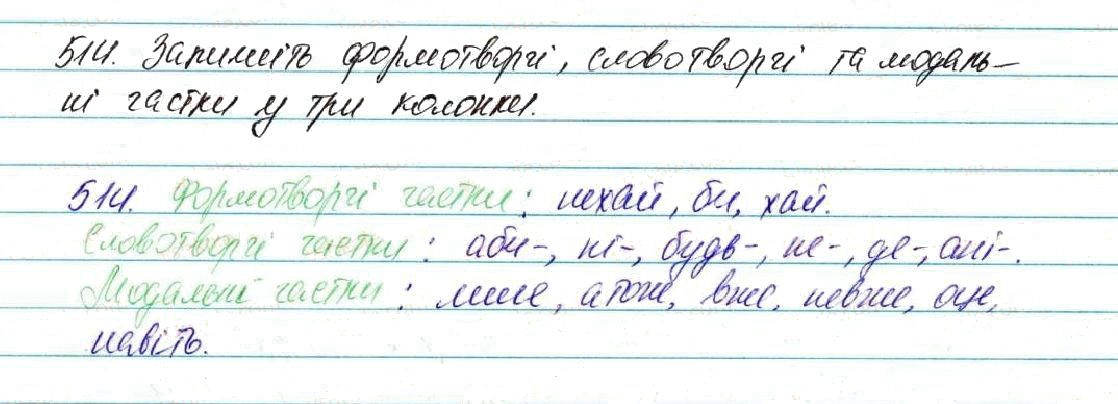 Вправа 514 українська мова 7 клас Глазова 2015