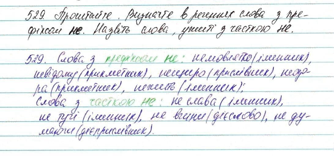 Вправа 529 українська мова 7 клас Глазова 2015