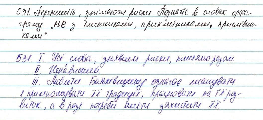 Вправа 531 українська мова 7 клас Глазова 2015