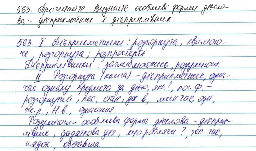 Вправа 563 українська мова 7 клас Глазова 2015