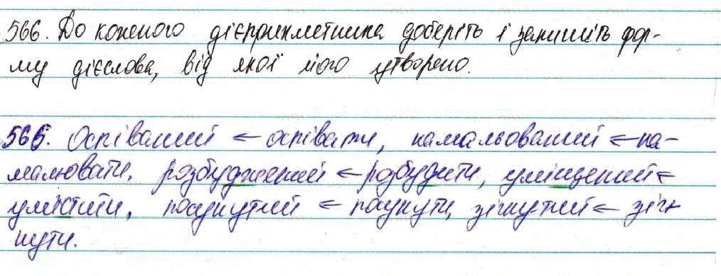 Вправа 566 українська мова 7 клас Глазова 2015