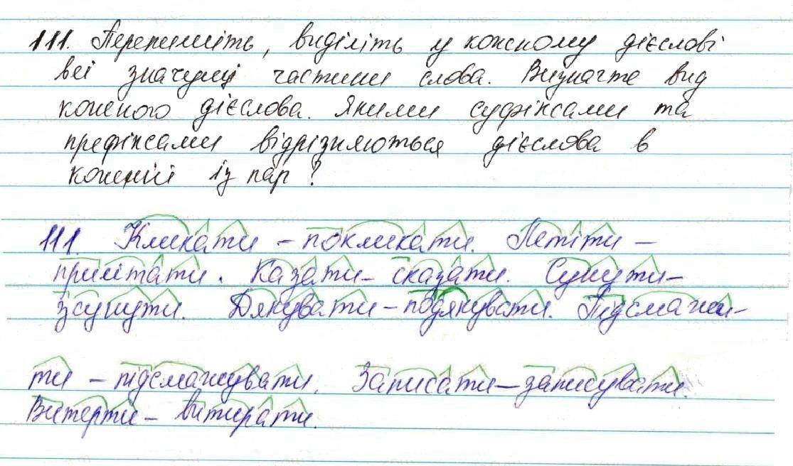 Вправа 111 українська мова 7 клас Глазова 2015