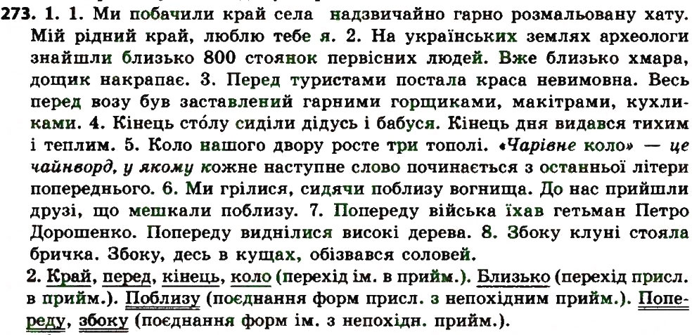 Вправа 273 українська мова 7 клас Єрмоленко 2015