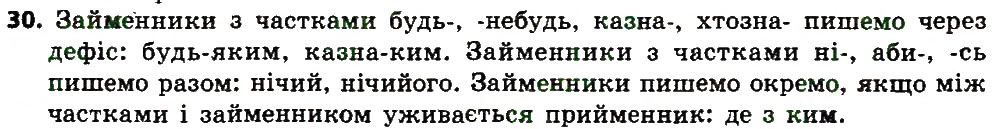 Вправа 30 українська мова 7 клас Єрмоленко 2015