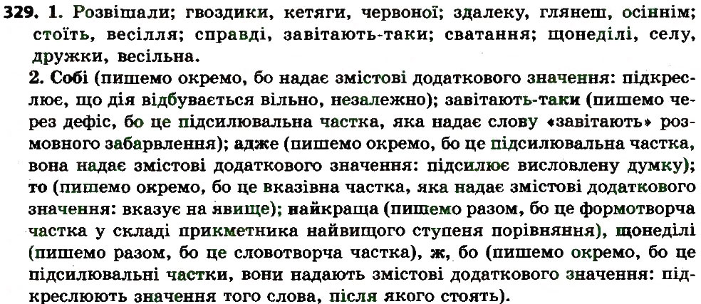 Вправа 329 українська мова 7 клас Єрмоленко 2015
