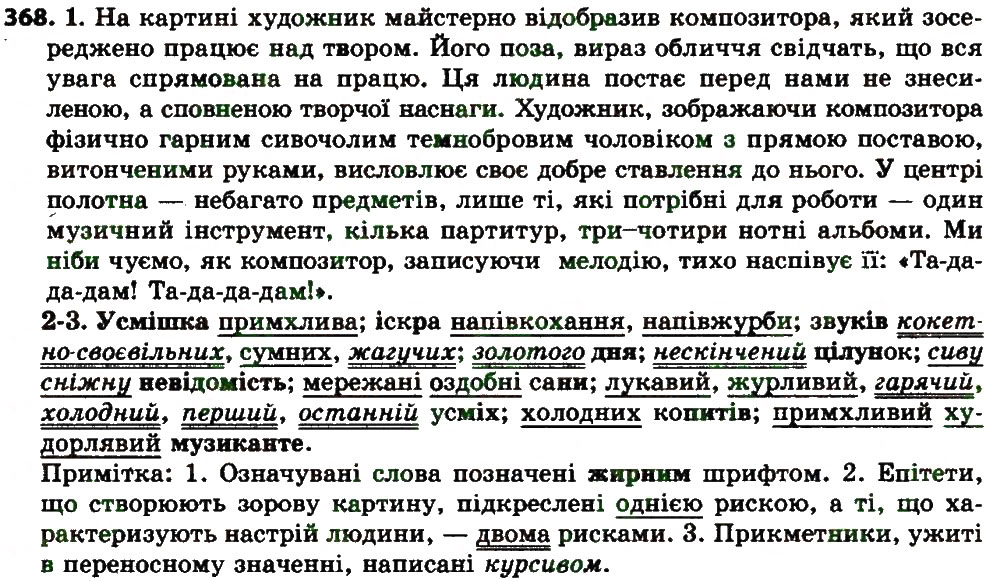 Вправа 368 українська мова 7 клас Єрмоленко 2015