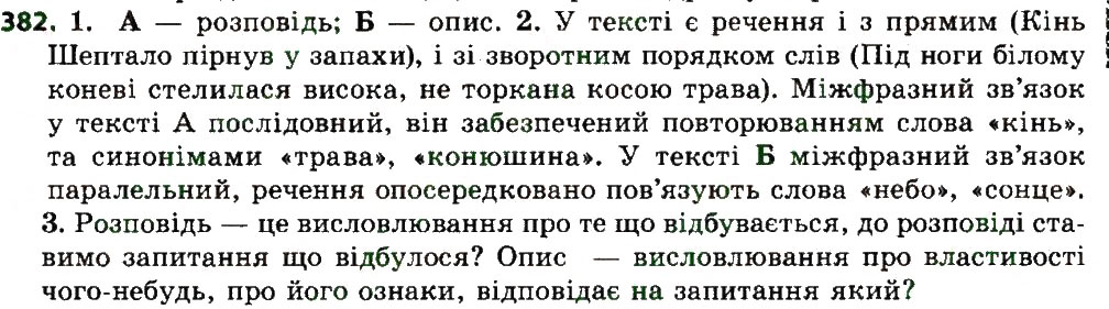 Вправа 382 українська мова 7 клас Єрмоленко 2015
