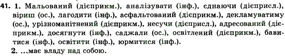 Вправа 41 українська мова 7 клас Єрмоленко 2015