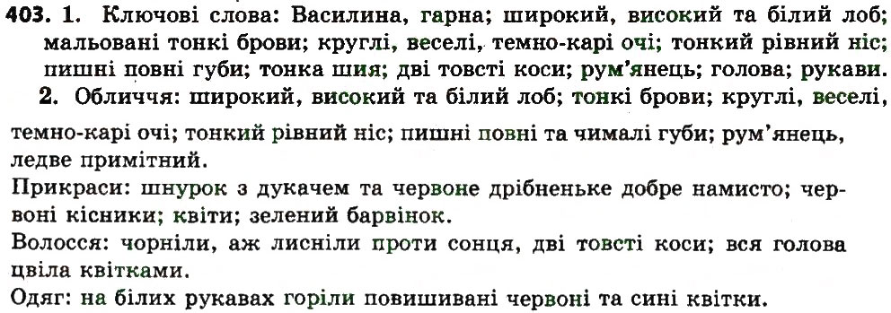 Вправа 403 українська мова 7 клас Єрмоленко 2015