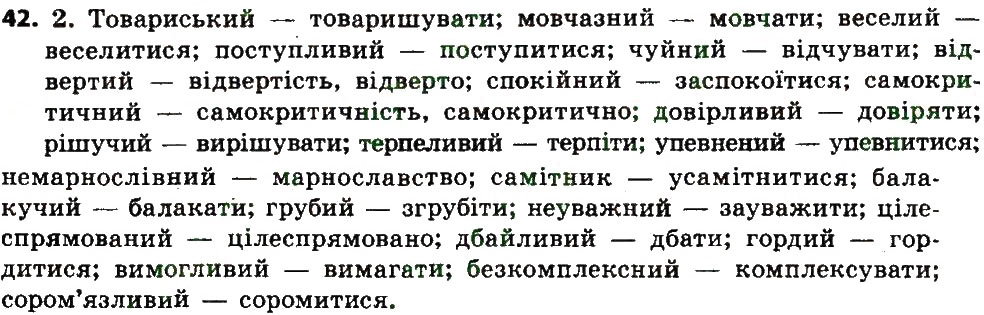 Вправа 42 українська мова 7 клас Єрмоленко 2015