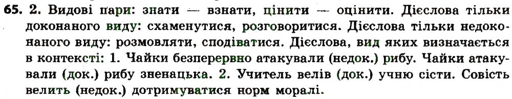 Вправа 65 українська мова 7 клас Єрмоленко 2015