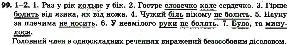 Вправа 99 українська мова 7 клас Єрмоленко 2015