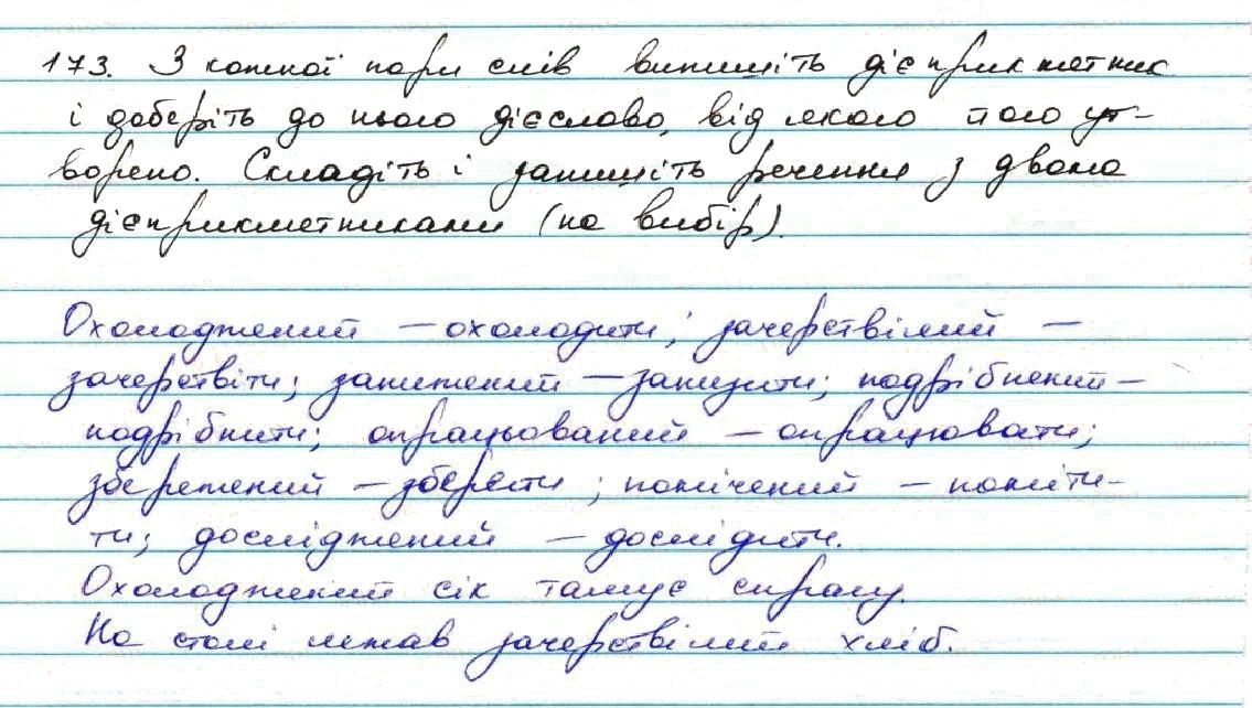 Вправа 173 українська мова 7 клас Заболотний 2015